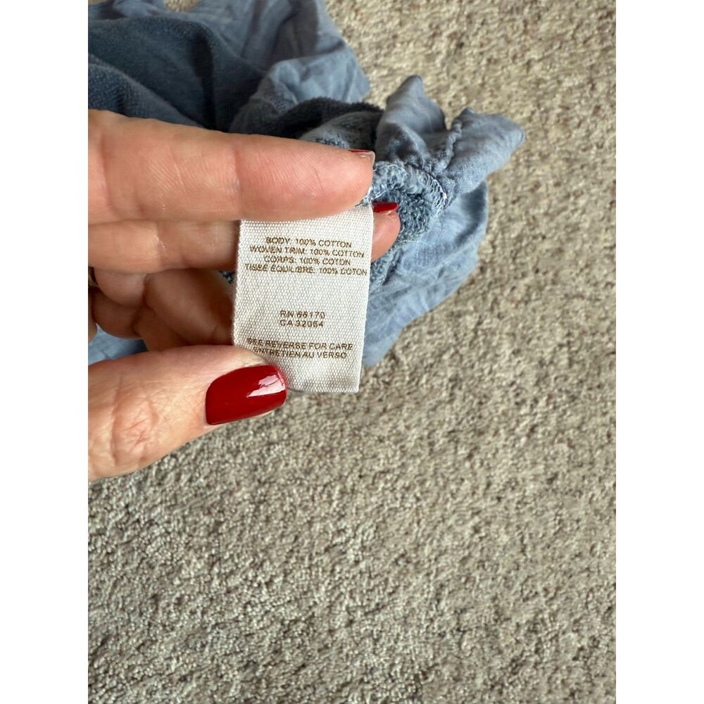 We The Free Free People Peplum Sweater S Distressed Cotton Boho Button Up - Picture 5 of 6